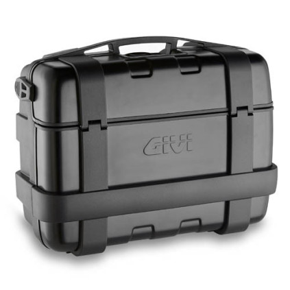 Givi 46 litre blackline top-case black with aluminium finish with top opening
