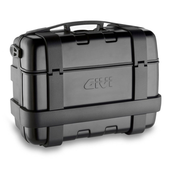 Givi 33 litre blackline top-case black with aluminium finish with top opening