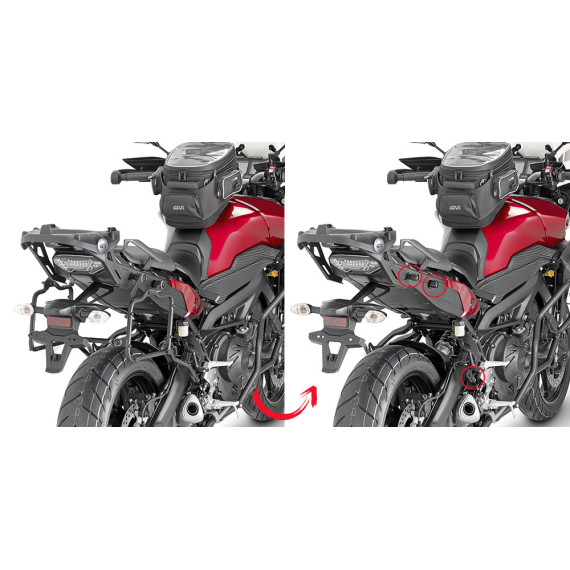 Givi Rapid release tub. side-case holder for MONOKEY® MT-09 Tracer (15)